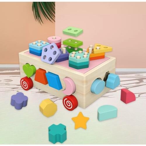 Sorter Toys Wooden Insert Game Sorting Cube Box Shape Sorting Game Educational Toys For Children Gift