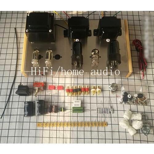 6N2 push 6p6p tube amplifier DIY kit, Class A single-ended HiFi fever amplifier, with Bluetooth 5.0, output power 2x5w