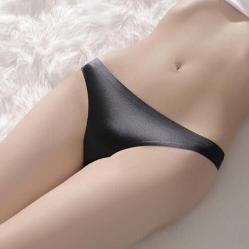 Panties Woman Underwear Sexy Seamless Sports Female T-back Solid Soft G-string Thong For Woman Underwear Ice Silk 2Pcs Women