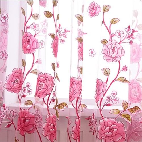 Tulle on The Window Curtains In Living Room Curtain Goods for Home and Kitchen Blinds Housing Fade Into The Bedroom Hall Rose