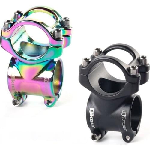 Bicycle Stem 31.8mm Handlebar 28.6mm Fork L-35mm Aluminum Alloy MTB Mountain Bike Stem Black Titanium-plated Colorful