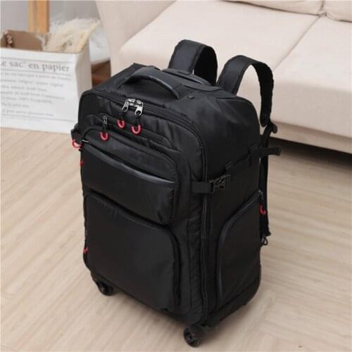18/22 Inch Backpack Waterproof Trolley Bag Luggage Computer School Backpack Multi-function Pocket Boarding Sports Bag