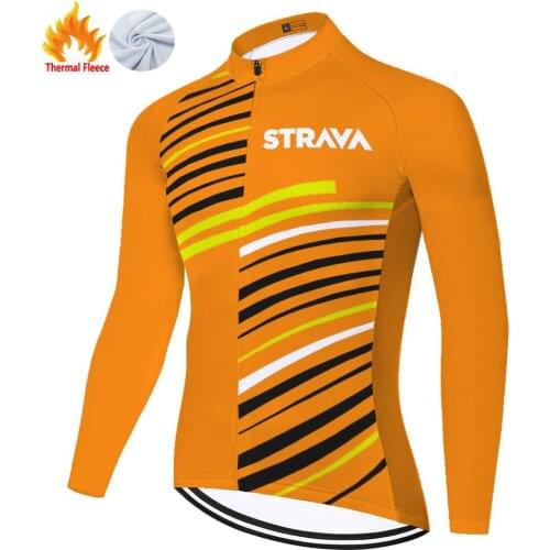 Strava Winter Thermal Fleece Hombre Invierno Maillot Cyclisme Homme 저지 Camiseta Ciclismo Masculino 져지 Cycling Jersey Men 자전거의류