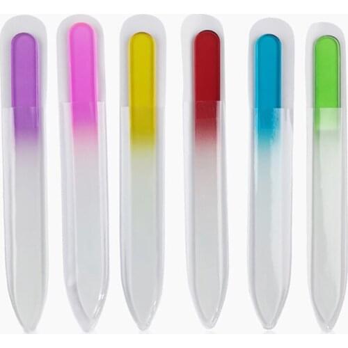 1Pc Nail Art Nail Files Crystal Glass Polishing Grinding Rod Nail File, Double Side Manicure Trimming Sanding Nail Strip Tools