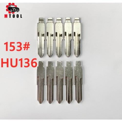 10pcs/lot Uncut Flip lishi HU136 #153 KD Remote Key Blade VVDI Blank For Renault Megan Dacia Clio Duster Replacement Key
