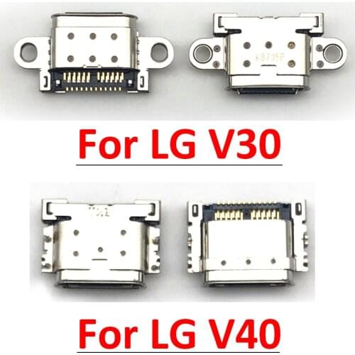 100Pcs/Lot USB Charging Port Connector Charge Jack Socket Dock For LG V30 V40