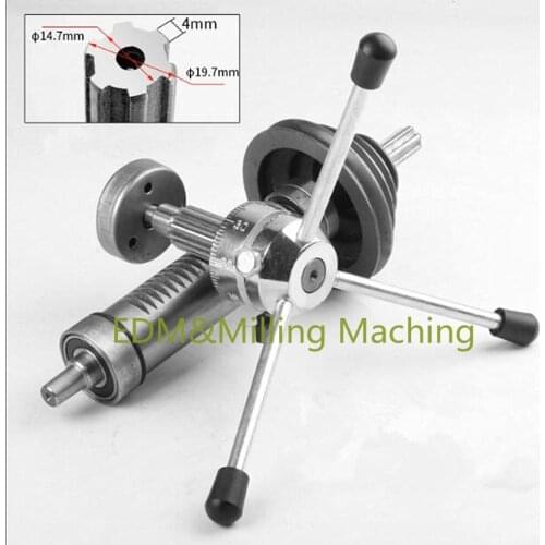 16mm Bench Drill Spindle Drive Pulley Assembly Spring Spindle Sleeve Drive Shaft Spline Bushing Gear Shaft For Drilling Machine