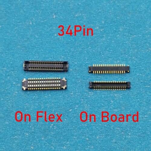 2Pcs 34 Pin For Samsung Galaxy A3 2015 A3000 A300F A3009 J3 2017 J330F SM-J330 Lcd Screen Display FPC Connector On Motherboard