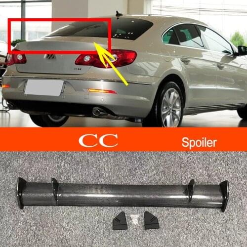 2009-2013 CC Real Carbon Fiber GT-style Car-styling Sporty Rear Trunk Wing Spoiler for Volkswagen 2009-2013 CC Sedan 4-Door