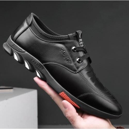 2021 Spring New Leather Mens Shoes Mens Fashion Mens Shoes Fashion Casual Zapatillas Hombre Chaussure Homme