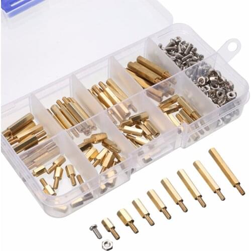 240pcs/Set M2.5 Male Female Standoff Hex Screw Nut Assortment Kit for Raspberry-Pi Spacer
