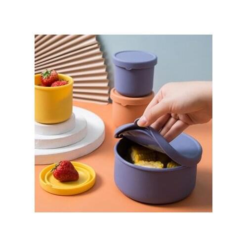 250/700 Ml Fashion Lunch Container Leak-proof Heat Resistant Silicone Safe Food Storage Containers for Home Bento Lunch Boxes
