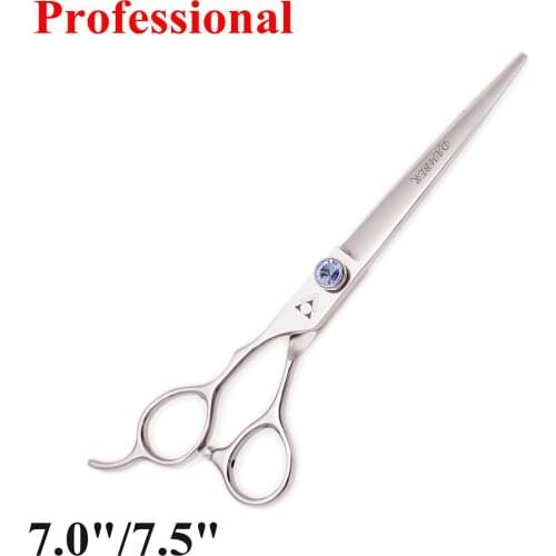 7.0 7.5 Professional Hair Scissors Left Handed Hair Cutting Shears Dog Scissors 440C Hairdressing Pet Grooming Scissors 8003