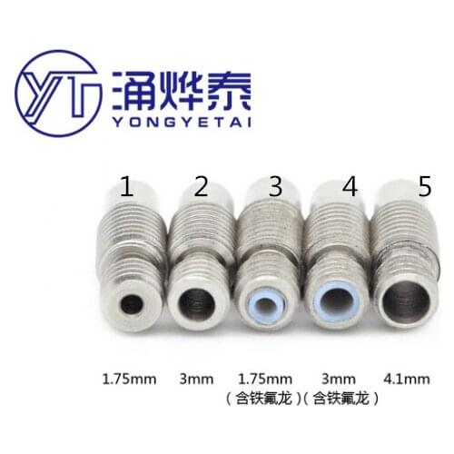 YYT 5PCS 3D printer accessories E3D V6 all-metal hot end of the stainless steel hose feeding pipes 1.75mm/3MM Consumables