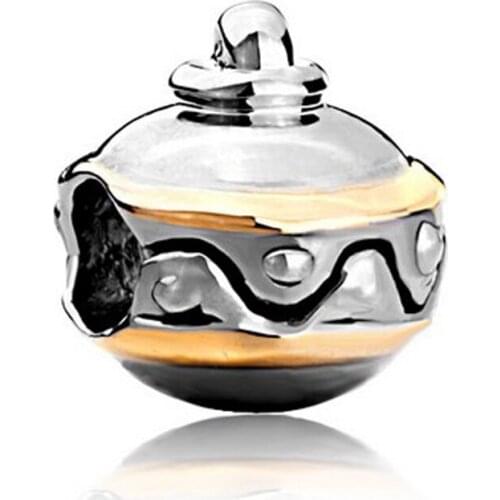 Slide charm Free shipping Unique antique jewelry box charm beads fit Pandora bracelet