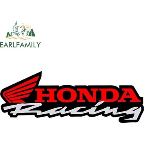 EARLFAMILY 13cm x 3cm Car Styling For HONDA Vinyl Graphic Car Stickers Rearview Mirror Side Decal Racing Auto Moto Car Helmet