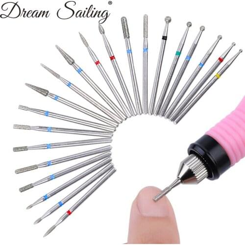 6pcs Carbides Nail Drill Bit Cuticle Cleaner Milling Cutter Manicure Polisher Machine Nail File Nail Art Tools Nail Accessories