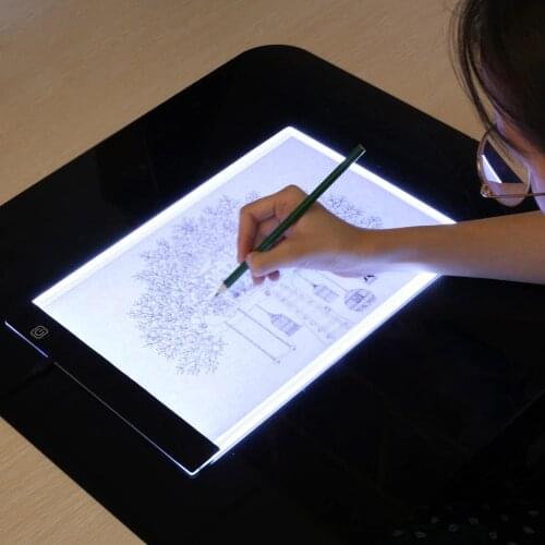 Graphic Tablet LED lighted Drawing Board Ultra A4 Drawing table Tablets light Pad Sketch Book Blank Canvas for Painting