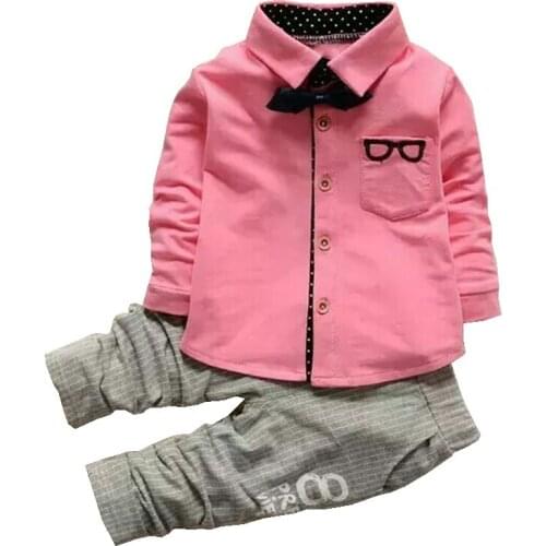 Toddler Boys Sets Gentleman Clothing 2PCS Newest Style Kids Blouses And Top T-shirts Toddler Outfits Set 1-4 Years Outwear