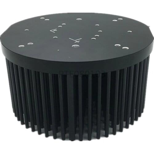 Round D140mm Pre-drilled led pin fin heatsink fit for Cob cxb3590 led chip heat sink diy indoor