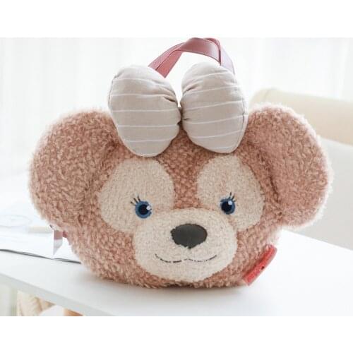 Kawaii Anime 45cm Shelliemay Bear Plush Soft Hand Bag Duffy Bear Face Plush Tote Bag Handbag Shoulder Bag Large Plush Backpacks