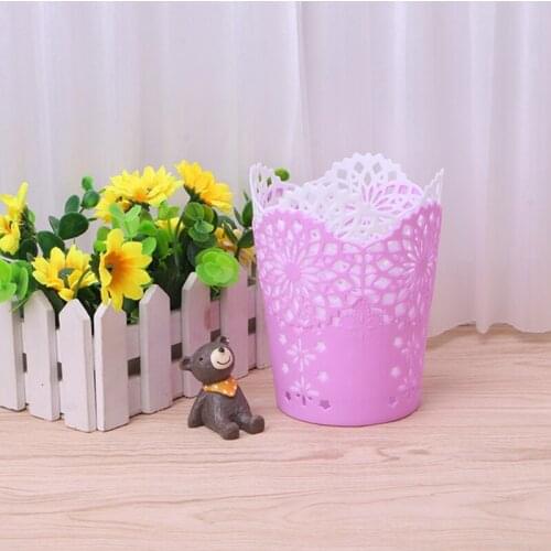 Hollow Flower Brush Storage Pen Pencil Pot Holder Container Desk Organizer Gift P9YA