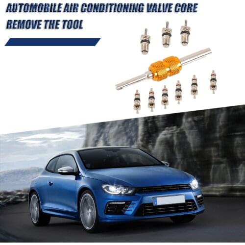 R134a Car Air Conditioning Valve Cores R-134a with Remover Installer Tool Easily Installation Personal Car Elements