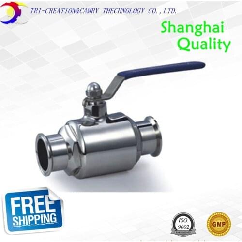 1" DN20 sanitary stainless steel ball valve,2 way 316 quick-installed/food grade manualball valve_handle straight way valve