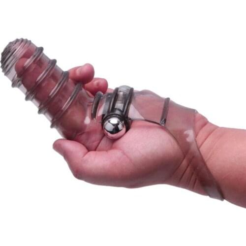 Silicone Finger Vibrating Clitoris Stimulation Vibrators G-spot Massage Sex Toys For Women Finger Vibrator Sleeve Dildo Vibrator