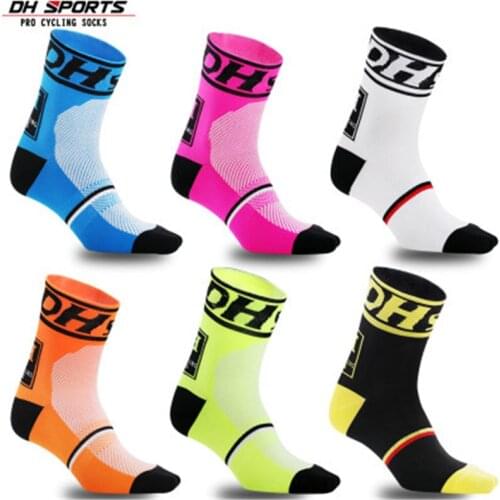 DH Sport Socks Professtional Wicking Cycling Socks Breathable Anti-wear Running Basketball Protect Feet Sock calcetines ciclismo
