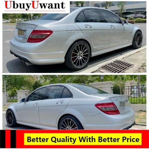 Car Styling High Kick Rear Trunk Lid Spoiler Wing Glossy Black Fit For W204 BENZ C180 C200 C300 2008 2009 2010 2012 2013 2014