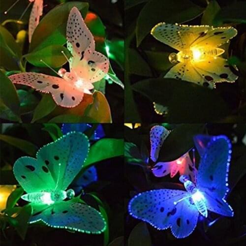 LED Solar String Light Butterfly Insect Solar Fairy String Lights Waterproof Outdoor Decoration Lamp For Garden Window Yard