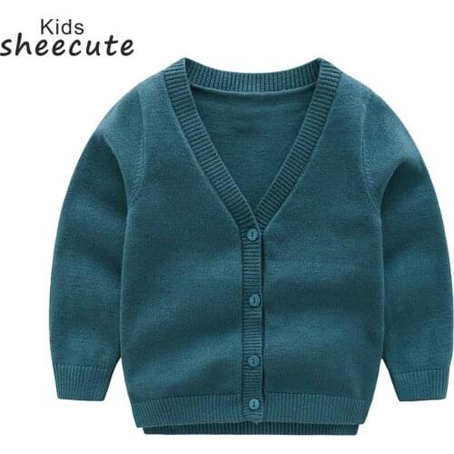 SheeCute New Children Clothing Spring Autumn Boys Girls Knitted Cardigan Sweater Kids Outer Wear KS8740