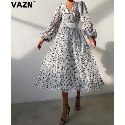 Летние платья в горошек VAZN China At AliExpress