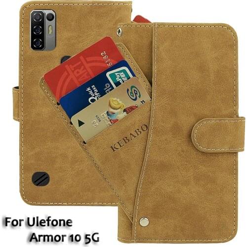 Vintage Leather Wallet Ulefone Armor 10 5G Case 6..67" Flip Luxury Card Slots Cover Magnet Phone Protective Cases Bags