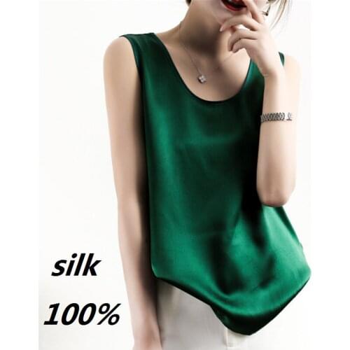 Green silk satin blouses shirts for women clothing streetwear sexy shirt summer clothes casual outfits vest 2021 fashion luxury