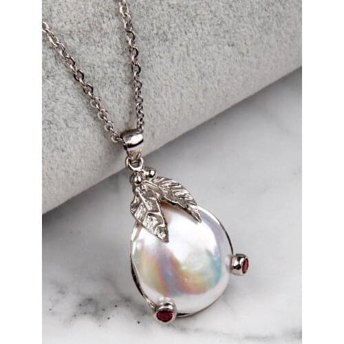 Baroque Pearl 925 Sterling Silver Necklace