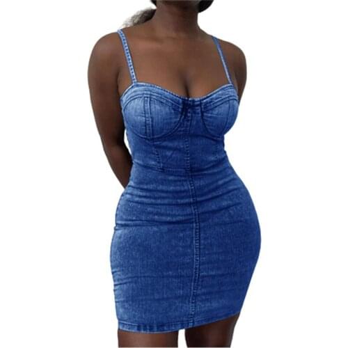 Female Solid Color Dress Suspender Sleeveless High Waist Bodycon Slim Tight Short A-line Mini Dress