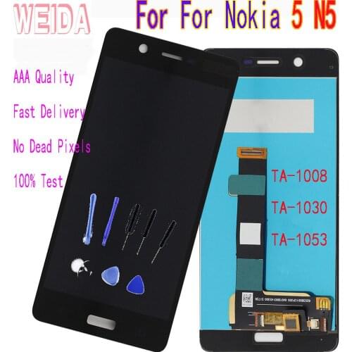 WEIDA For Nokia 5 N5 TA-1008 TA-1053 TA-1030 LCD Display Touch Screen Digitizer Assembly Frame with Tool