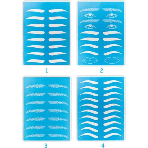 1pcs Eyebrow Stencil Silicone Permanent Makeup Tool Eyebrow Tattoo Practice stencil Make Up Model Eyebrows Styling Tool