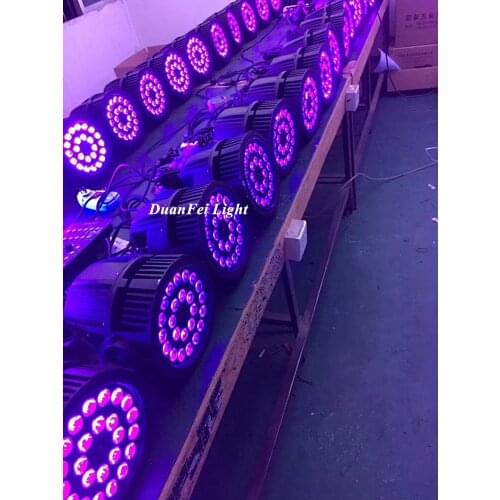10pcs/lot led par can wash 24x18w led par rgbwa uv waterproof light par 6in1 dmx led par