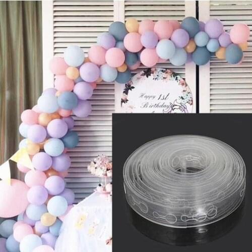 200pcs 5m Balloon Chain Tape Arch Connect Strip for Wedding Birthday Party Decor New home decoration accessories