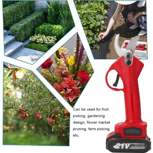 21V Electric Scissors Pruning Shear Tree Branches Cutter Efficient Garden Tools Landscaping Electric Pruning Scissors