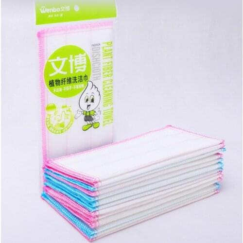 3pcs dish towel 6 layer non-printing three-piece dish towel ultra-fine vegetable fiber non-stick oil towel multifunctional dish