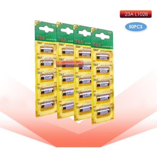 50pcs/10pack 23A Batteries 12V Alarm-Remote Primary Dry Alkaline Battery 21/23 23GA A23 A-23 GP23A RV08 LRV08 E23A V23GA