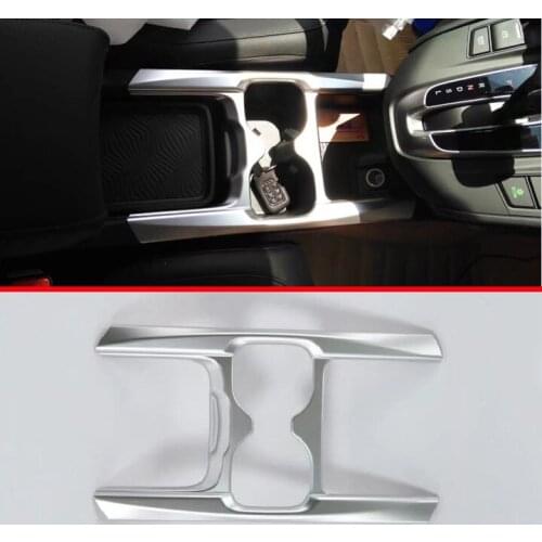 ABS Pearl Chrome Inside Interior Cup Holder Cover Trim For Honda CR-V CRV 2017 2018