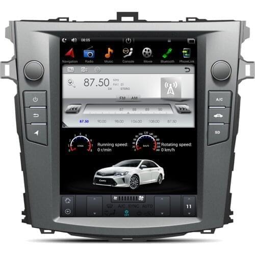 10.4" Tesla style Android 10 Car DVD Player Stereo GPS Navigation Headunit For Toyota Corolla 2007-2013 Satnav Multimedia Audio
