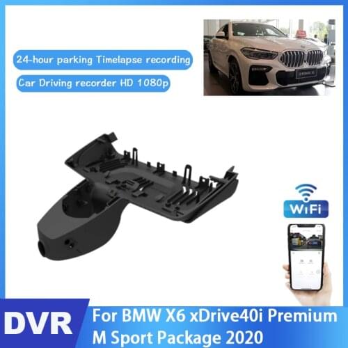 Car DVR Wifi Video Recorder Hidden Dash Camera For BMW X6 xDrive40i Premium M Sport Package 2020 Night Vision Control Phone APP