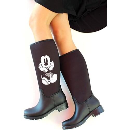 Ç20206Siyah Pink Potin Black Women Boots Ç20206