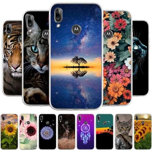 Case For Motorola Moto E6 Plus Phone bags Cover For Motorola Moto E6 Plus Soft TPU Coque Capa Animal Painted Phone Fundas Bumper